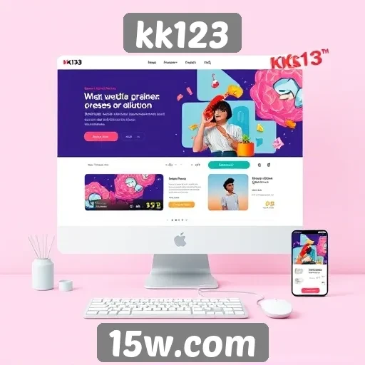 Destaques do design e interface do site kk123